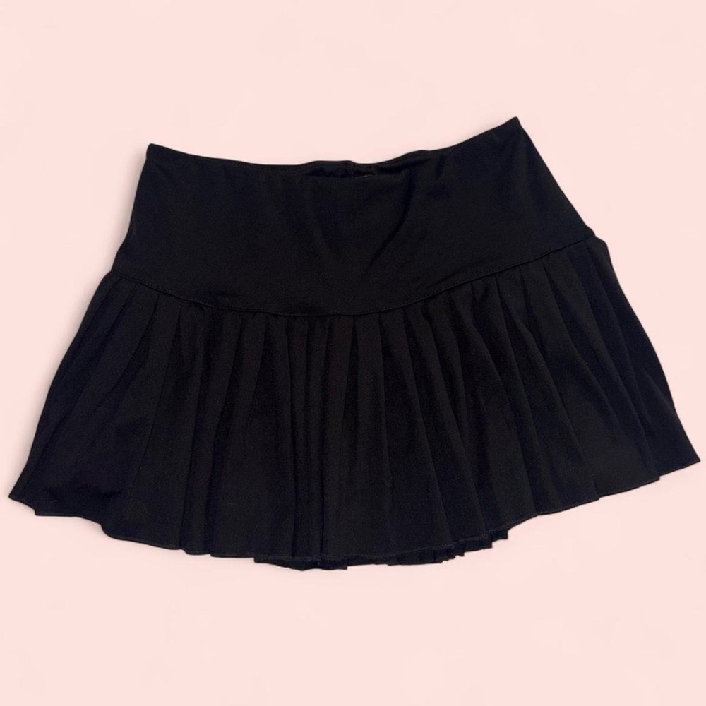 Tilly's Black Mini Pleated Tennis Skirt